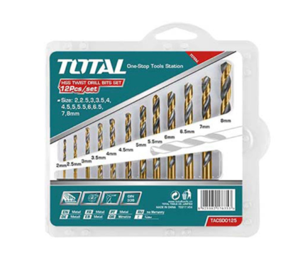 סט מקדחים לברזל מזוהב 12 חלקים